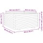 Jardinera madera maciza de pino 90x90x49,5 cm en Macetas y jardineras | Comprar online en Foru.es