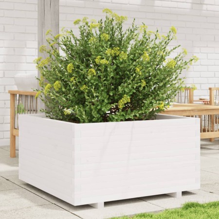 Jardinera madera maciza de pino blanco 90x90x49,5 cm en Macetas y jardineras | Comprar online en Foru.es