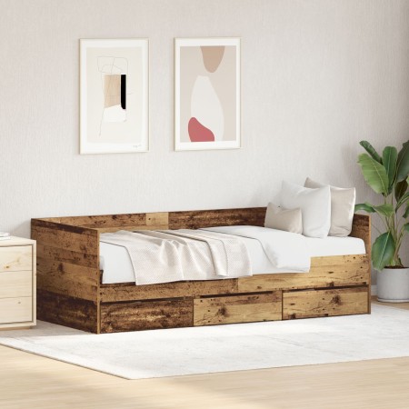 Cama Día Madera Vieja Madera Elaborada 90 x 190 cm Resistente de , Camas y somieres - Ref: Foro24-3333996, Precio: 192,46 €, ...