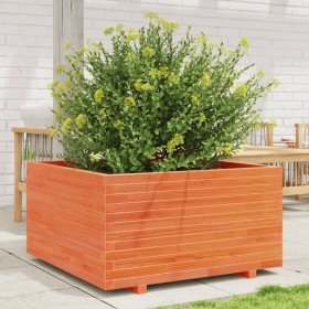 Jardinera madera maciza de pino marrón cera 90x90x49,5 cm en Macetas y jardineras | Comprar online en Foru.es