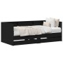 Cama Día en Roble Negro con Cajones Roble negro Madera elaborada de , Camas y somieres - Ref: Foro24-3334001, Precio: 202,69 ...