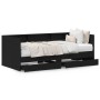 Cama Día en Roble Negro con Cajones Roble negro Madera elaborada de , Camas y somieres - Ref: Foro24-3334001, Precio: 202,69 ...