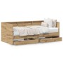 Cama de Día con Cajones Roble artesanal Madera elaborada de , Camas y somieres - Ref: Foro24-3334003, Precio: 184,94 €, Descu...