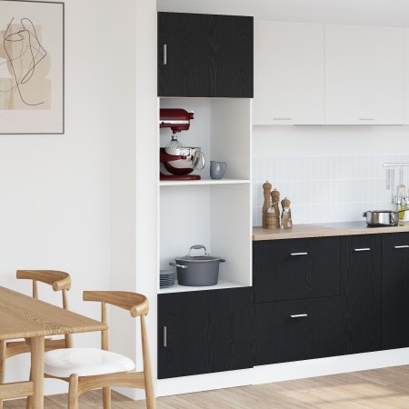 Gabinete de Cocina  Roble Negro Madera Contrachapada | Foro24.es | Tu tienda online para hogar, jardín y más Foro24.es