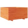 Jardinera madera maciza de pino marrón cera 90x90x49,5 cm en Macetas y jardineras | Comprar online en Foru.es