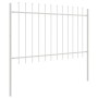 Valla de jardín con punta de lanza acero blanco 3,4x1,2 m | Foro24.es | Tu tienda online para hogar, jardín y más Foro24.es