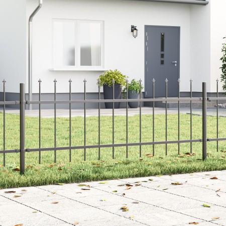 Valla de jardín con punta de lanza acero gris 10,2x0,6 m | Foro24.es | Tu tienda online para hogar, jardín y más Foro24.es