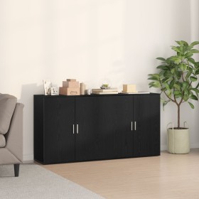 Aparadores 2 pcs Negro Roble 79x38x80 cm Madera elaborada de , Aparadores - Ref: Foro24-3334310, Precio: 182,38 €, Descuento:...