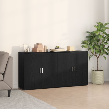 Aparadores 2 pcs Negro Roble 79x38x80 cm Madera elaborada de , Aparadores - Ref: Foro24-3334310, Precio: 182,38 €, Descuento:...