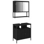 Conjunto de muebles de baño de 2 piezas de en madera ingenierizada de roble negro de , Muebles de baño - Ref: Foro24-3334321,...