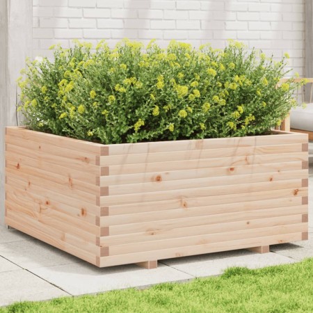 Jardinera madera maciza de pino 100x100x49,5 cm en Macetas y jardineras | Comprar online en Foru.es