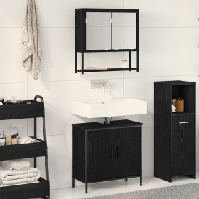 Conjunto de Muebles de Baño de 2 Piezas en Madera Ingenierizada de Roble Negro de , Muebles de baño - Ref: Foro24-3334324, Pr...