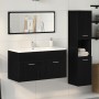 Juego de muebles de baño de 3 piezas en roble negro de madera compuesta de , Muebles de baño - Ref: Foro24-3334326, Precio: 1...