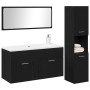 Juego de muebles de baño de 3 piezas en roble negro de madera compuesta de , Muebles de baño - Ref: Foro24-3334326, Precio: 1...