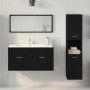 Juego de muebles de baño de 3 piezas en roble negro de madera compuesta de , Muebles de baño - Ref: Foro24-3334326, Precio: 1...