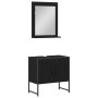 Conjunto de Gabinetes de Baño de 2 Piezas en Madera de Ingeniería Negro Roble de , Muebles de baño - Ref: Foro24-3334329, Pre...