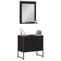 Conjunto de Gabinetes de Baño de 2 Piezas en Madera de Ingeniería Negro Roble de , Muebles de baño - Ref: Foro24-3334329, Pre...