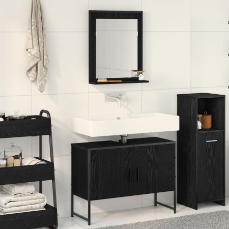 Juego de Muebles de Baño de 2 Piezas en Madera Ingenierizada de Roble Negro | Foro24.es | Tu tienda online para hogar, jardín y más Foro24.es