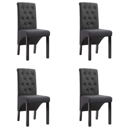 Sillas de comedor giratorias 4 unidades tela gris oscuro en Sillas de comedor | Comprar online en Foru.es
