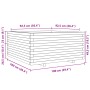 Jardinera madera maciza de pino 100x100x49,5 cm en Macetas y jardineras | Comprar online en Foru.es