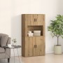 Alto Armario Roble Artisan 80x33x150 cm Madera Elaborada de , Aparadores - Ref: Foro24-3334337, Precio: 144,96 €, Descuento: ...