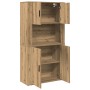 Alto Armario Roble Artisan 80x33x150 cm Madera Elaborada de , Aparadores - Ref: Foro24-3334337, Precio: 144,96 €, Descuento: ...