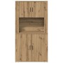 Alto Armario Roble Artisan 80x33x150 cm Madera Elaborada de , Aparadores - Ref: Foro24-3334337, Precio: 144,96 €, Descuento: ...