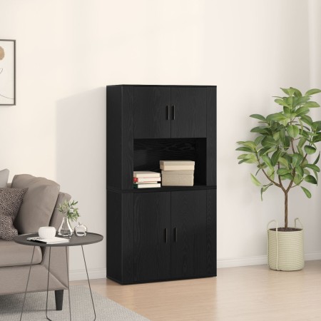 Alacena Negro Roble 80x33x150 cm Madera elaborada | Foro24.es | Tu tienda online para hogar, jardín y más Foro24.es