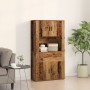Altillo de Madera Vieja 80x33x150 cm Madera Compensada | Foro24.es | Tu tienda online para hogar, jardín y más Foro24.es