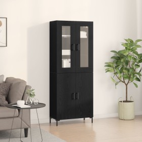 Consola con armario de pared de madera de roble negro de , Aparadores - Ref: Foro24-3334351, Precio: 196,25 €, Descuento: -5%%