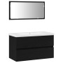 Juego de Muebles de Baño  Roble Negro Madera Elaborada, Conjunto de 2 Piezas de Muebles de Baño  Roble Negro Madera Elaborada | Foro24.es | Tu tienda online para hogar, jardín y más Foro24.es