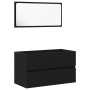 Juego de Muebles de Baño  Roble Negro Madera Elaborada, Conjunto de 2 Piezas de Muebles de Baño  Roble Negro Madera Elaborada | Foro24.es | Tu tienda online para hogar, jardín y más Foro24.es