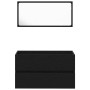 Juego de Muebles de Baño  Roble Negro Madera Elaborada, Conjunto de 2 Piezas de Muebles de Baño  Roble Negro Madera Elaborada | Foro24.es | Tu tienda online para hogar, jardín y más Foro24.es