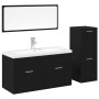 Conjunto de Muebles de Baño de 4 Piezas de Roble Negro y Madera Fabricada de , Muebles de baño - Ref: Foro24-3334353, Precio:...
