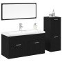 Conjunto de Muebles de Baño de 4 Piezas de Roble Negro y Madera Fabricada de , Muebles de baño - Ref: Foro24-3334353, Precio:...
