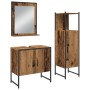 Juego de muebles de baño de 3 piezas en madera vieja y madera compuesta | Foro24.es | Tu tienda online para hogar, jardín y más Foro24.es