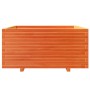 Jardinera madera maciza de pino marrón cera 100x100x49,5 cm en Macetas y jardineras | Comprar online en Foru.es