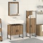 Conjunto de Muebles de Baño de 3 Piezas en Roble Artesanal de Madera Compensada de , Muebles de baño - Ref: Foro24-3334358, P...