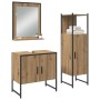Conjunto de Muebles de Baño de 3 Piezas en Roble Artesanal de Madera Compensada de , Muebles de baño - Ref: Foro24-3334358, P...