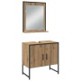 Conjunto de Muebles de Baño de 3 Piezas en Roble Artesanal de Madera Compensada de , Muebles de baño - Ref: Foro24-3334358, P...