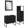 Conjunto de Armario de Baño de 3 Piezas en Madera Ingenierizada Color Negro de , Muebles de baño - Ref: Foro24-3334359, Preci...