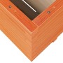 Jardinera madera maciza de pino marrón cera 100x100x49,5 cm en Macetas y jardineras | Comprar online en Foru.es