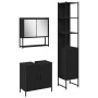 Conjunto de Muebles de Baño de 3 Piezas en Madera Elaborada de Roble Negro | Foro24.es | Tu tienda online para hogar, jardín y más Foro24.es
