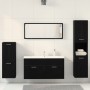 Conjunto de Muebles de Baño de 4 Piezas Roble Negro Madera Reciclada | Foro24.es | Tu tienda online para hogar, jardín y más Foro24.es