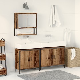 Conjunto de Muebles de Baño de 3 Piezas de en Madera Vieja de Madera Ingenierizada de , Muebles de baño - Ref: Foro24-3334364...