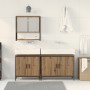 Conjunto de Muebles de Baño de 3 Piezas en Roble Artisan de Madera Ingenierizada de , Muebles de baño - Ref: Foro24-3334365, ...
