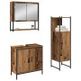 Conjunto de Muebles de Baño de 3 Piezas en Madera Vieja y Madera Ingenierizada de , Muebles de baño - Ref: Foro24-3334367, Pr...