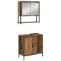 Conjunto de Muebles de Baño de 3 Piezas en Madera Vieja y Madera Ingenierizada de , Muebles de baño - Ref: Foro24-3334367, Pr...
