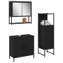 Juego de Muebles de Baño de 3 Piezas en Madera Ingenierizada Negra de de , Muebles de baño - Ref: Foro24-3334369, Precio: 158...