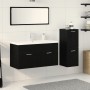 Juego de Muebles de Baño de 4 Piezas Roble Negro Madera Industrial de , Muebles de baño - Ref: Foro24-3334370, Precio: 316,27...